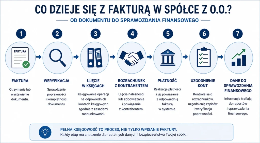 Proces księgowania faktury w spółce z o.o. – od dokumentu do ujęcia w księgach rachunkowych